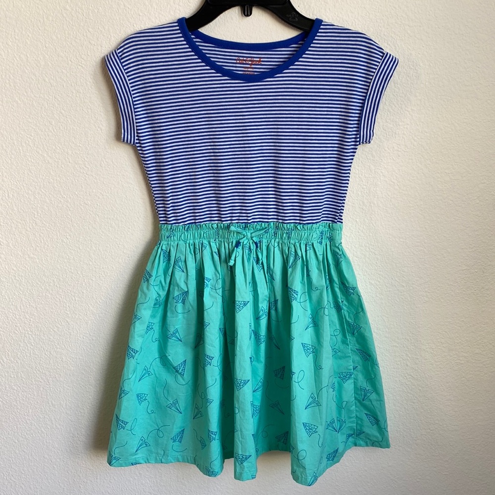 Cat & Jack Mixed Media Dress Sz M (7/8)